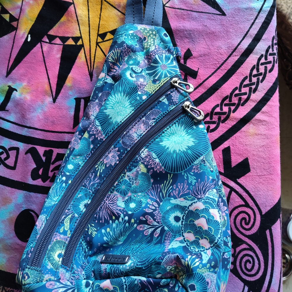 Floral Blue Sling Bag